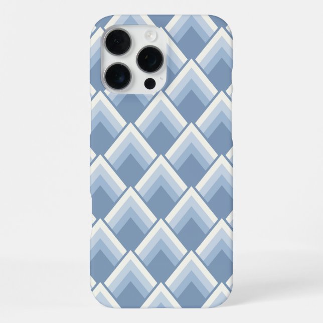 Abstract geometrical, blue and off white 2 iPhone  Case (Back)