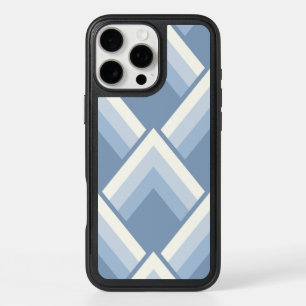 Abstract geometrical, blue and off white 2 iPhone 16 pro max case