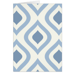 Abstract geometrical, blue and off white cards