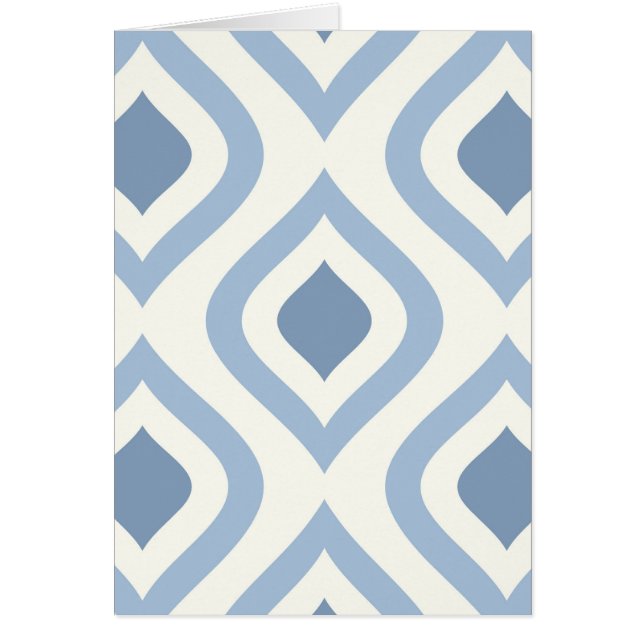 Abstract geometrical, blue and off white cards (Front)