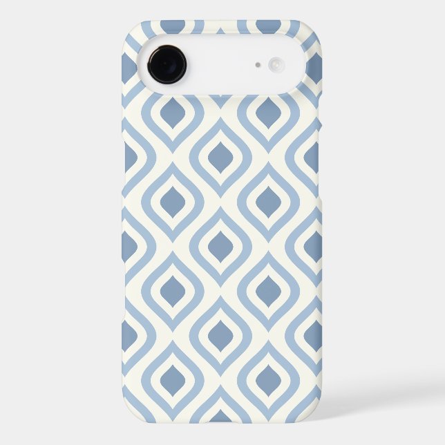 Abstract geometrical, blue and off white Case-Mate iPhone case (Back)
