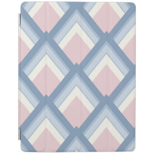 Abstract geometrical, blue, pink and off white iPad smart cover