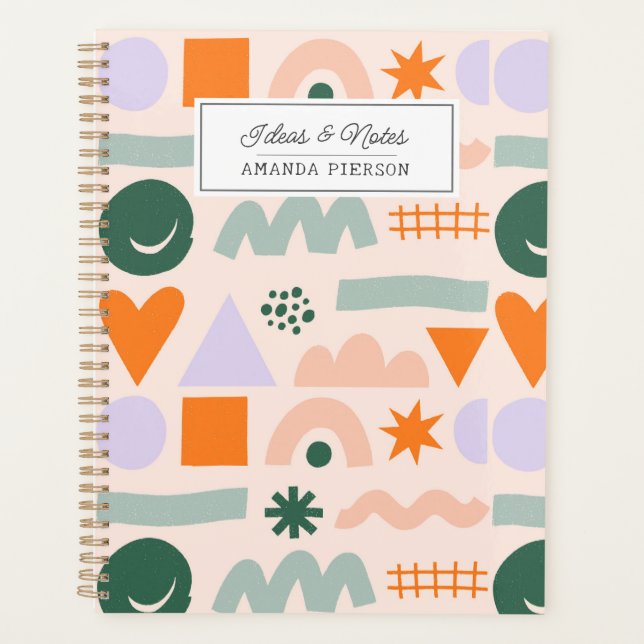 Abstract Geometrical Colorful Customized Planner (Front)
