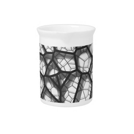Abstract Geometrical Science Concept Voronoi Low P Drink Pitcher