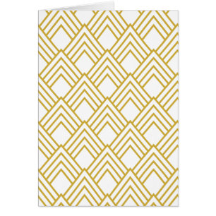 Abstract geometrical, white and gold cards