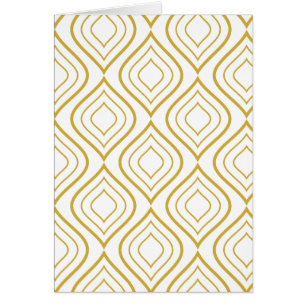 Abstract geometrical, white and gold cards