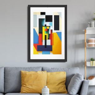 Abstract Geometry - 01 Framed Art