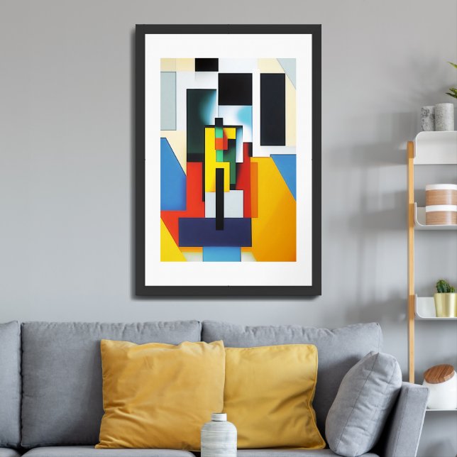 Abstract Geometry - 01 Framed Art (Living Room 3)