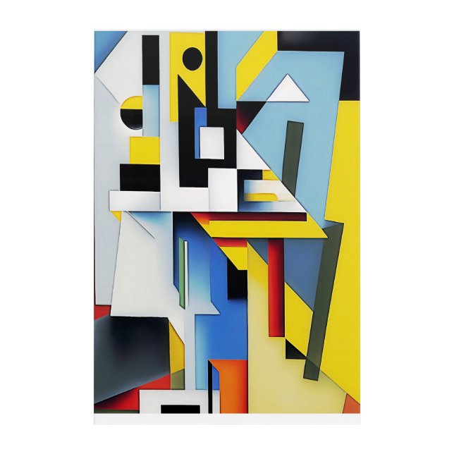 Abstract Geometry - 03 Acrylic Print (Front)