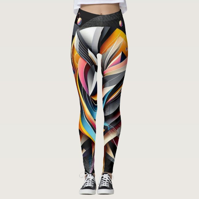 Abstract Geometry   Leggings (Front)