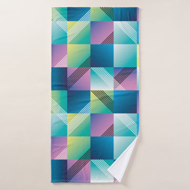 Abstract geometry seamless pattern bath towel (Bath Towel)