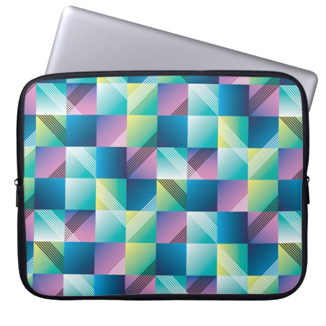 Abstract geometry seamless pattern laptop sleeve (Front)