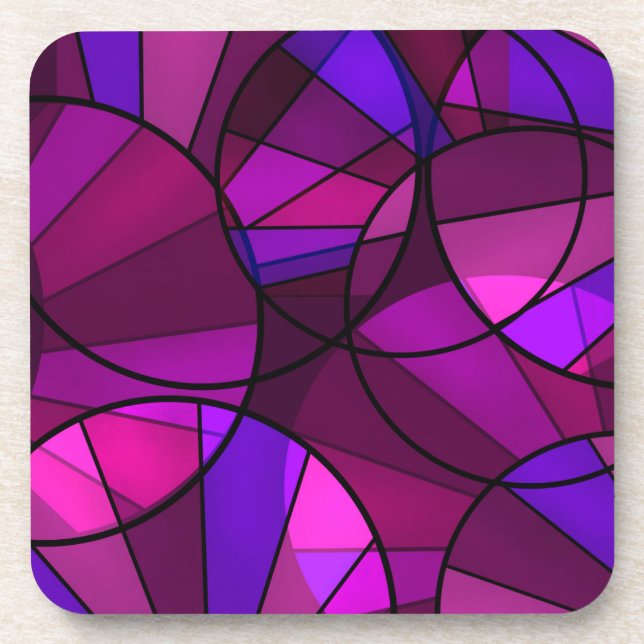 Abstract geomettric pattern coaster (Front)