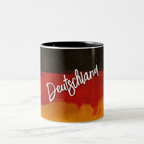 Abstract German Flag Two_Tone Coffee Mug