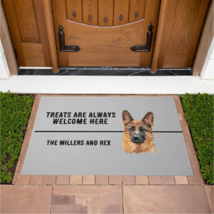 Abstract German Shepard Door Mat