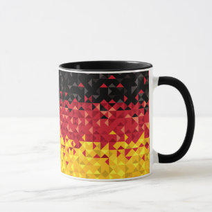 Abstract Germany Flag, German Colors, Poly art Mug