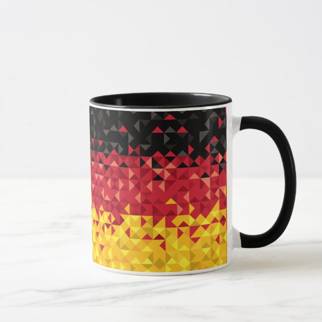 Abstract Germany Flag, German Colors, Poly art Mug (Right)