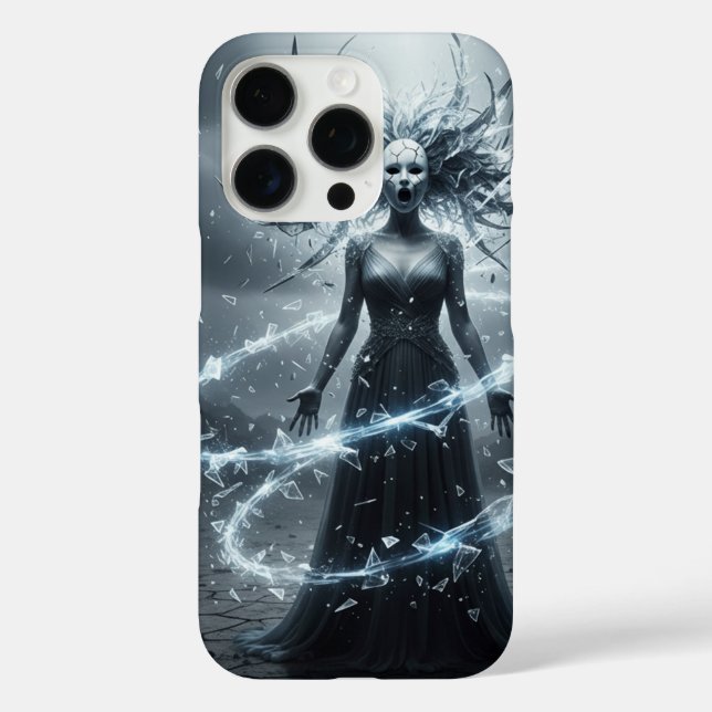 Abstract Ghost Art iPhone 16 Pro Case (Back)