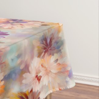 Abstract Giant Dahlias Tablecloth