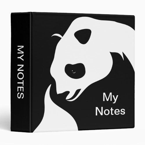 Abstract Giant Panda Bear 3 Ring Binder