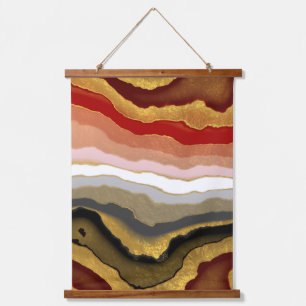 Abstract Gilded Agate Poster Hanging Tapestry