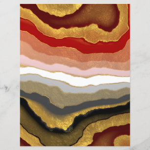 Abstract Gilded Agate Scrapbook Paper
