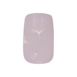 Abstract Ginkgo Biloba Minx Nail Art Decals