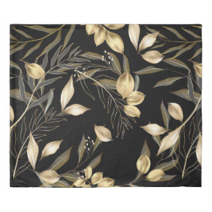 Abstract ginkgo leaves. Luxury glitter ginkgo on r Duvet Cover