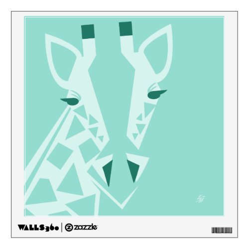 Abstract Giraffe Geometric Art Wall Decal