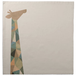 Abstract Giraffe Napkin