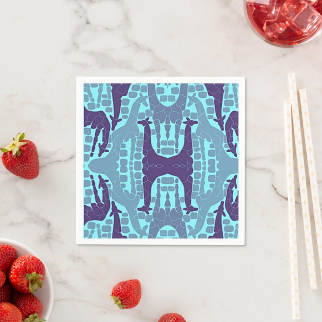 Abstract Giraffe Pattern Napkins (Insitu)