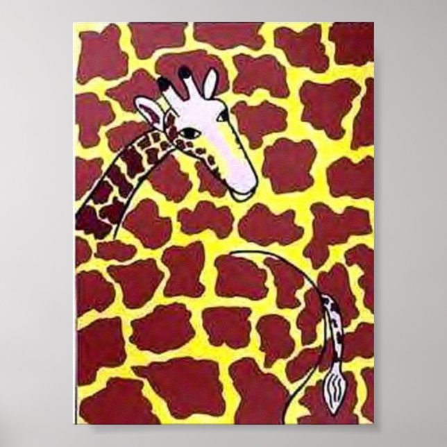 Abstract Giraffe Poster (Front)