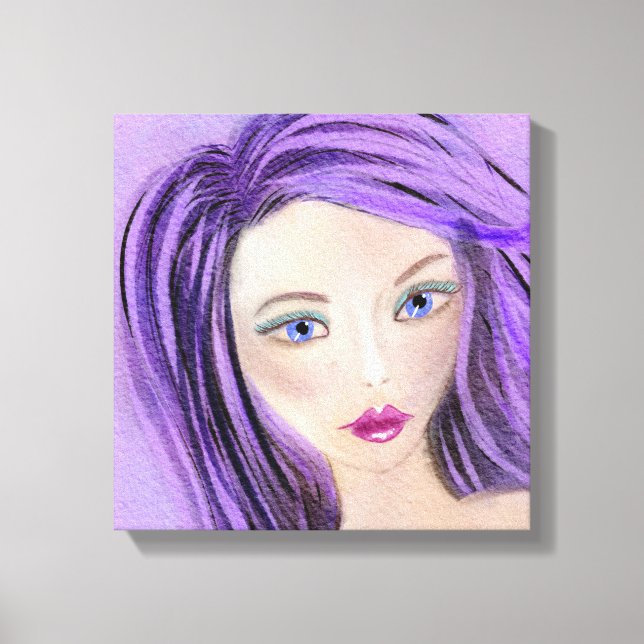 Abstract Girl Canvas Art Print (Front)