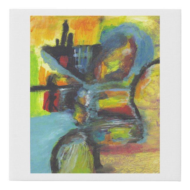 Abstract Girl Faux Canvas Print (Front)