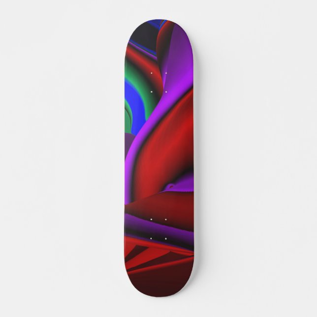 Abstract Girly Old School Skateboard Deck (Front)