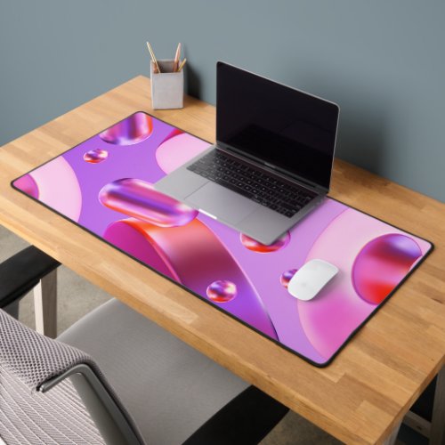 Abstract Girly Pink Desk Mat