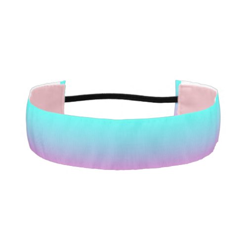 abstract girly pink turquoise ombre mermaid colors athletic headband
