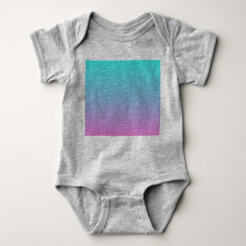 abstract girly pink turquoise ombre mermaid colors baby bodysuit