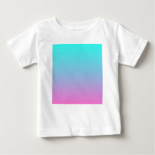 abstract girly pink turquoise ombre mermaid colors baby T-Shirt