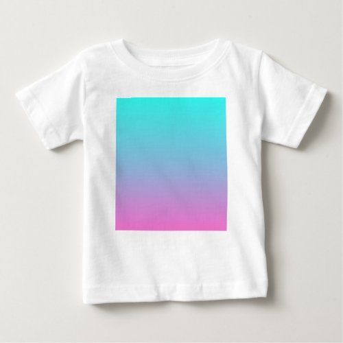 abstract girly pink turquoise ombre mermaid colors baby T_Shirt