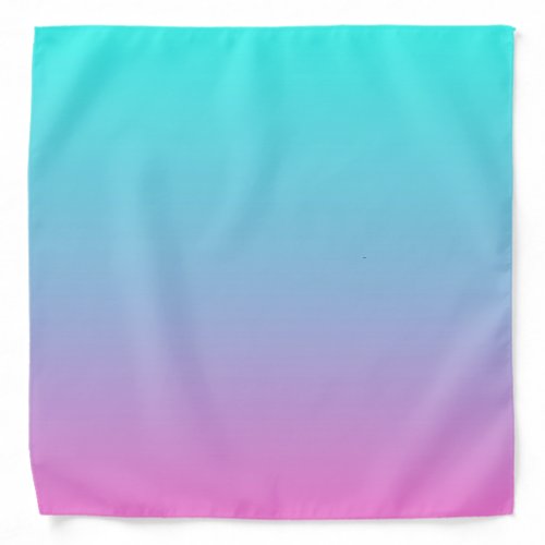 abstract girly pink turquoise ombre mermaid colors bandana