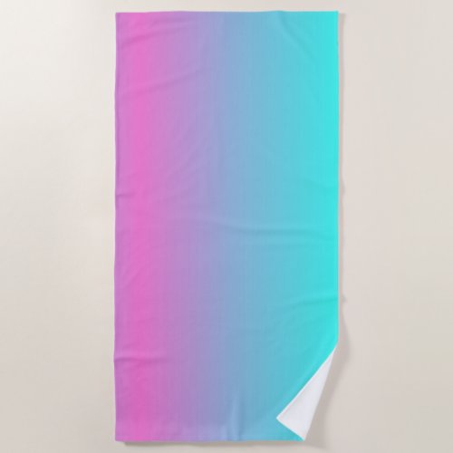 abstract girly pink turquoise ombre mermaid colors beach towel