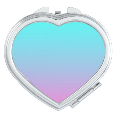 abstract girly pink turquoise ombre mermaid colors compact mirror