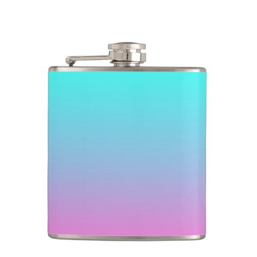 abstract girly pink turquoise ombre mermaid colors flask