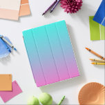 abstract girly pink turquoise ombre mermaid colors iPad smart cover<br><div class="desc">abstract girly pink turquoise ombre mermaid colors fashion accessories. cotton candy colors fashion accessories.</div>