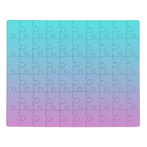 abstract girly pink turquoise ombre mermaid colors jigsaw puzzle