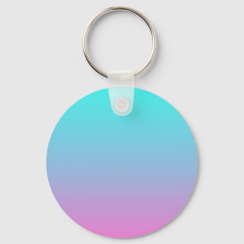 abstract girly pink turquoise ombre mermaid colors keychain