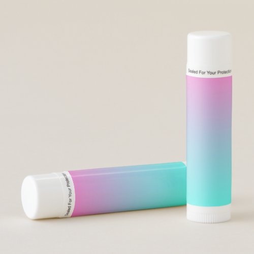 abstract girly pink turquoise ombre mermaid colors lip balm