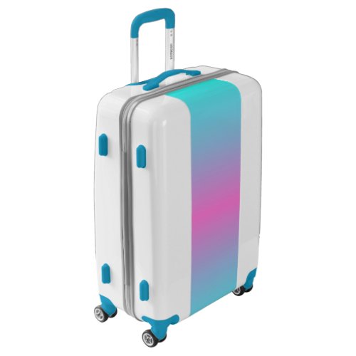 abstract girly pink turquoise ombre mermaid colors luggage