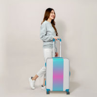 abstract girly pink turquoise ombre mermaid colors luggage